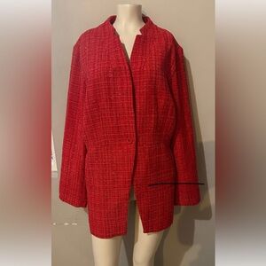 New York & Company Vibrant Red Blazer